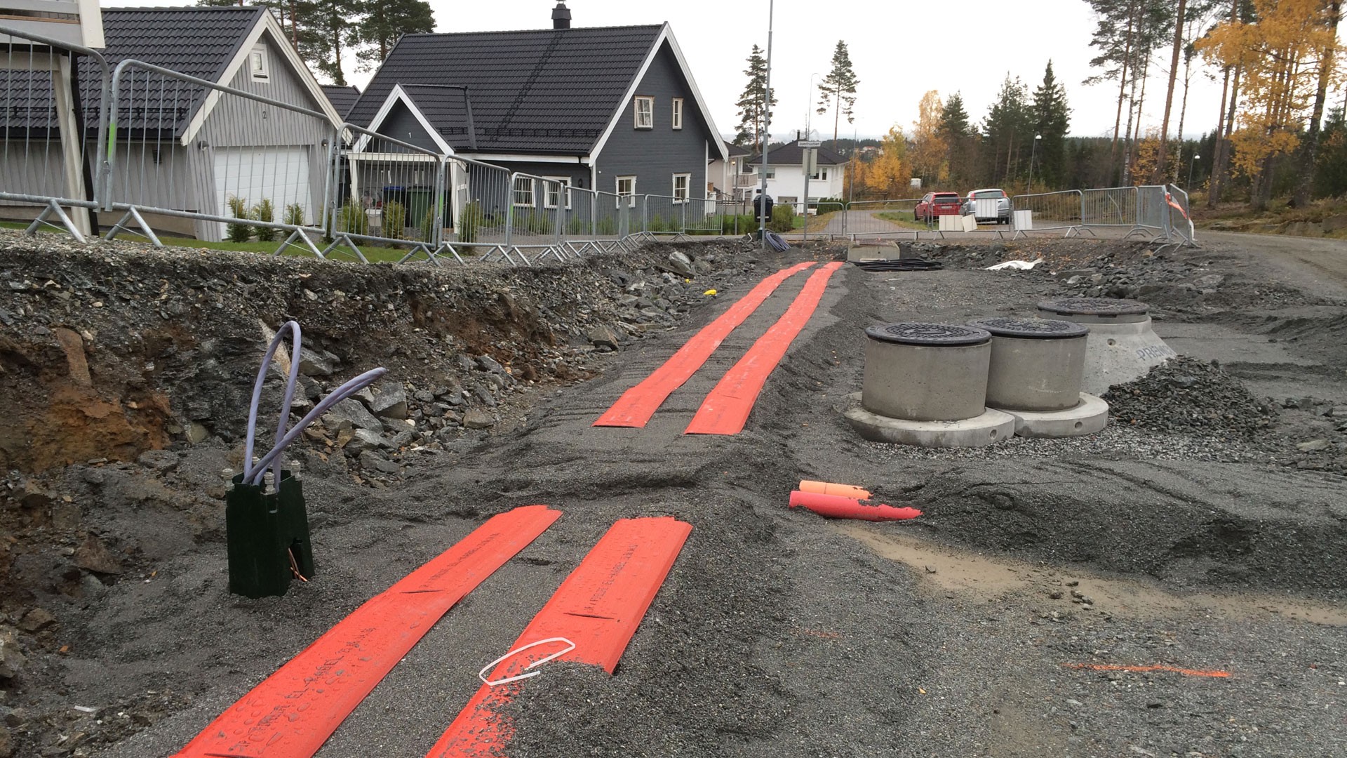 Infrastrukturarbeid i boligområde